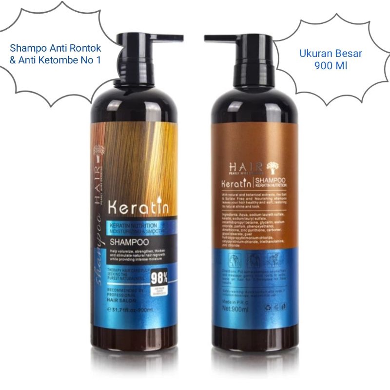 Jual Profesional Salon Shampo dan Conditioner Keratin Smooth 900Ml/ Sampo Keratin Treatment