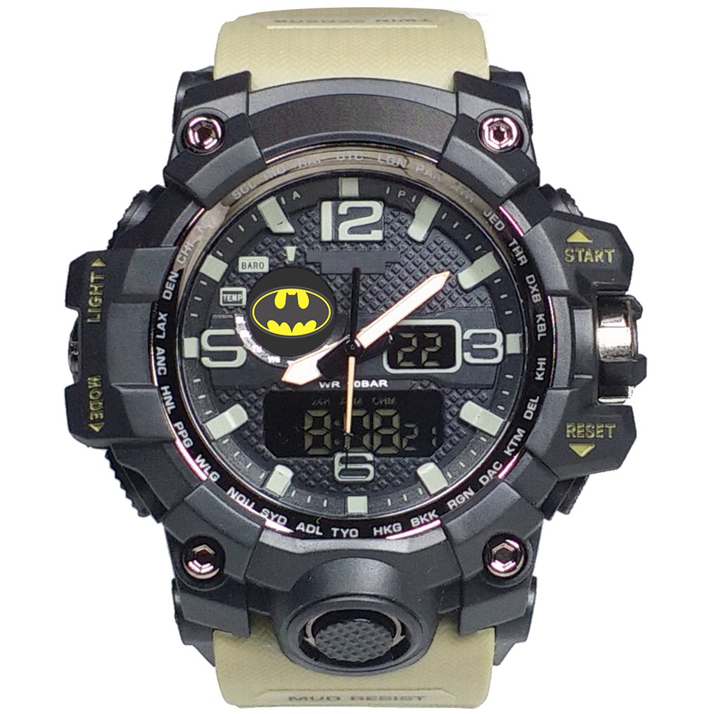 Jual Jam BATMAN Double Time Tali Cream (Exclusive) | Shopee Indonesia
