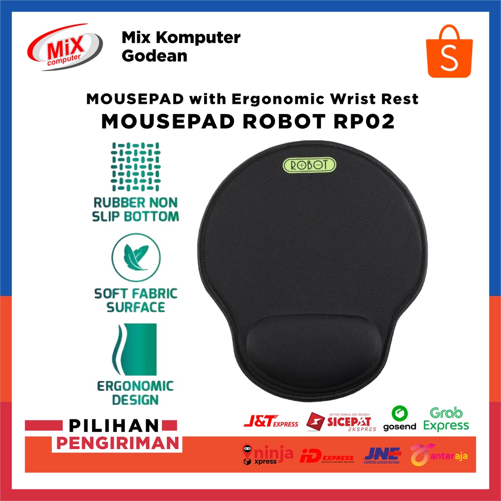 Jual Mousepad Robot RP02 with Ergonomic Wrist Rest PC / Laptop | Shopee ...
