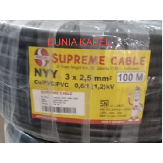 Jual Kabel Nyy Supreme 3x2 5 3x2 5 Kawat Hitam Per Meter Shopee Indonesia