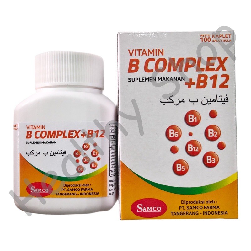 Jual Vitamin B complex + B12 (100 kaplet) | Shopee Indonesia
