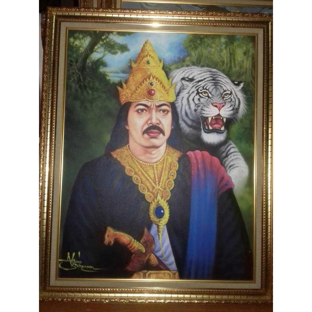Jual Lukisan Prabu Siliwangi Dan Harimau Putih Shopee Indonesia