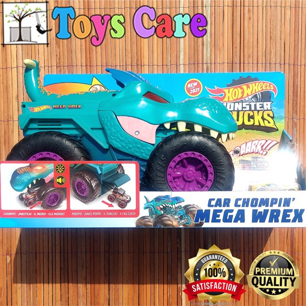 Jual HOTWHEELS MONSTER TRUCKS CAR CHOMPIN MEGA WREX GIANT SIZE