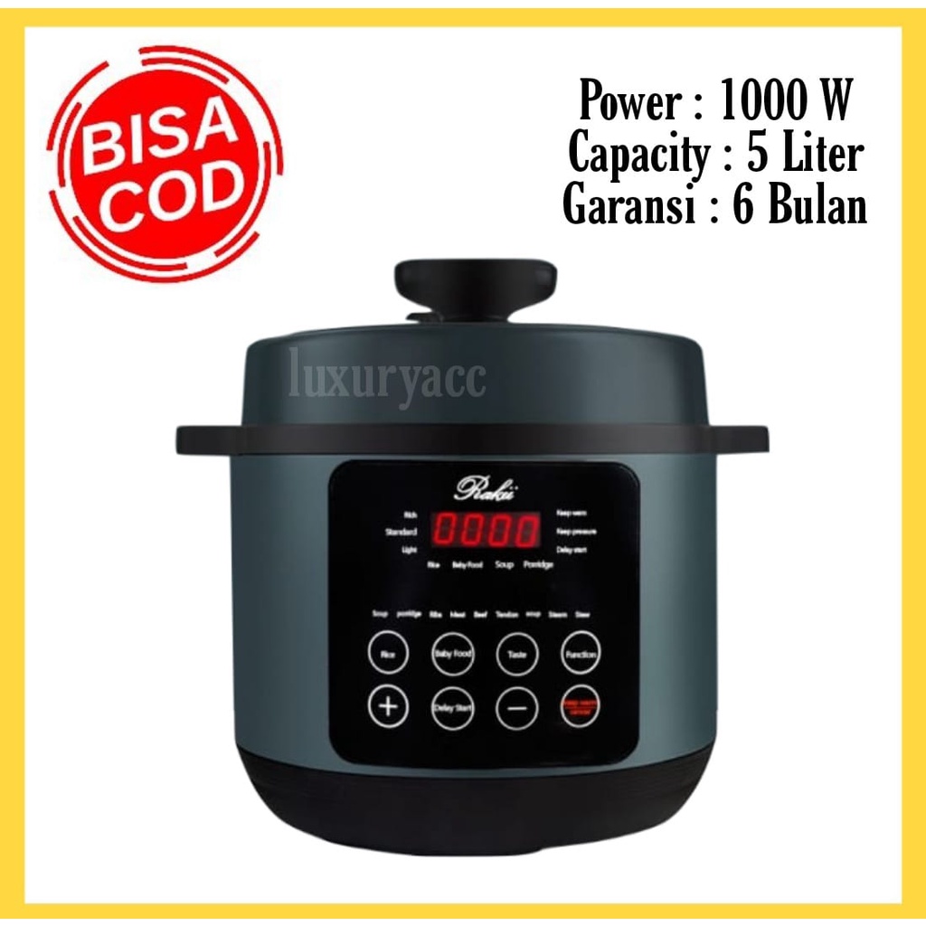 Jual Pressure cooker listrik 5L / alat multifungsi / hemat listrik / elektrik / ramah lingkungan