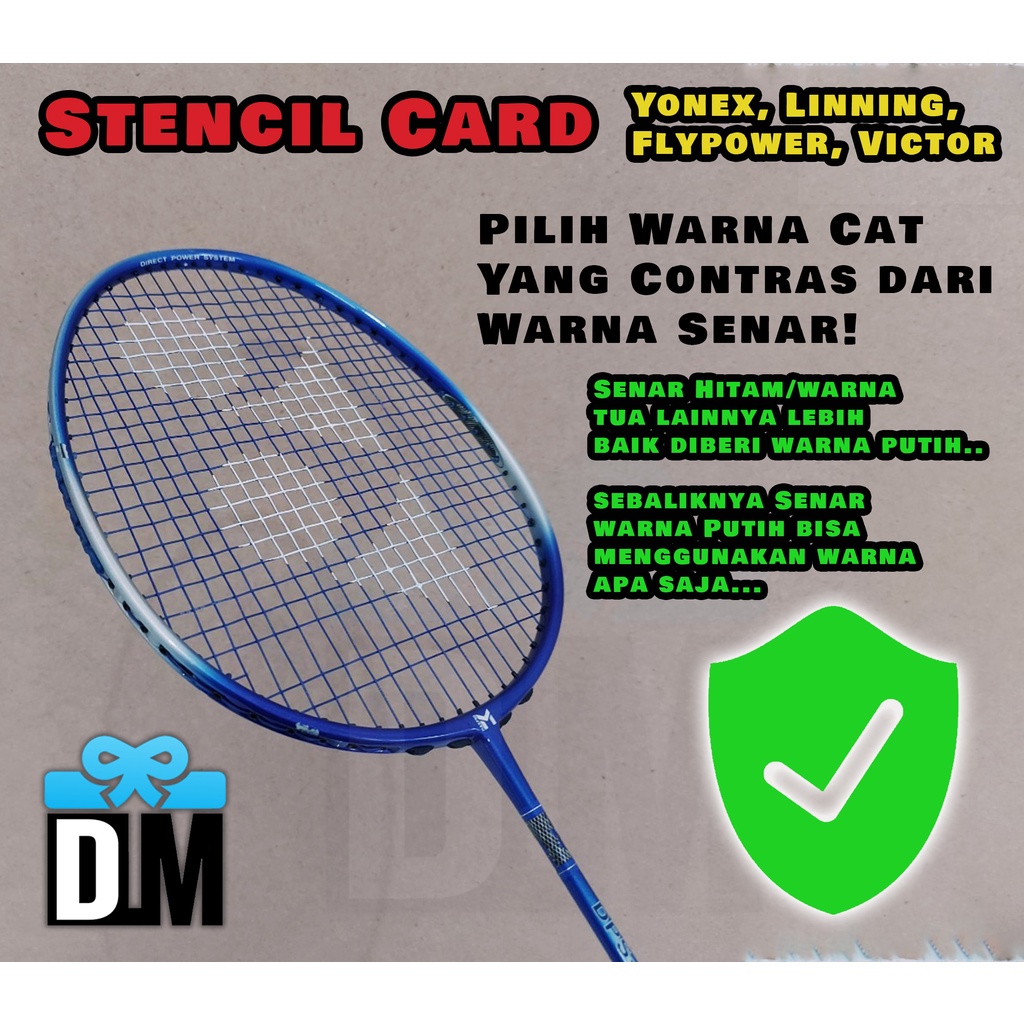 Jual Cetakan logo untuk senar raket badminton Bulu tangkis Stencil card ...