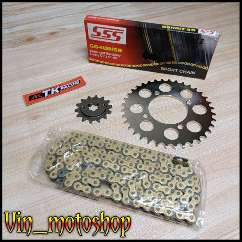 Jual gear set 415 RX king / Jupiter z / MX / Vega / force 1 TK racing