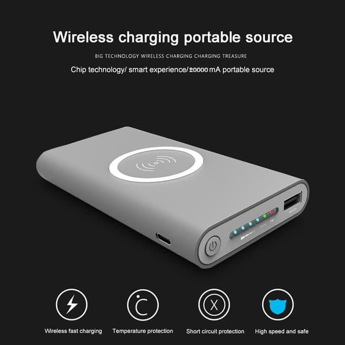 Jual Power Bank Prodigy Qi Wireless Charger 10000mAh Dual Power ...