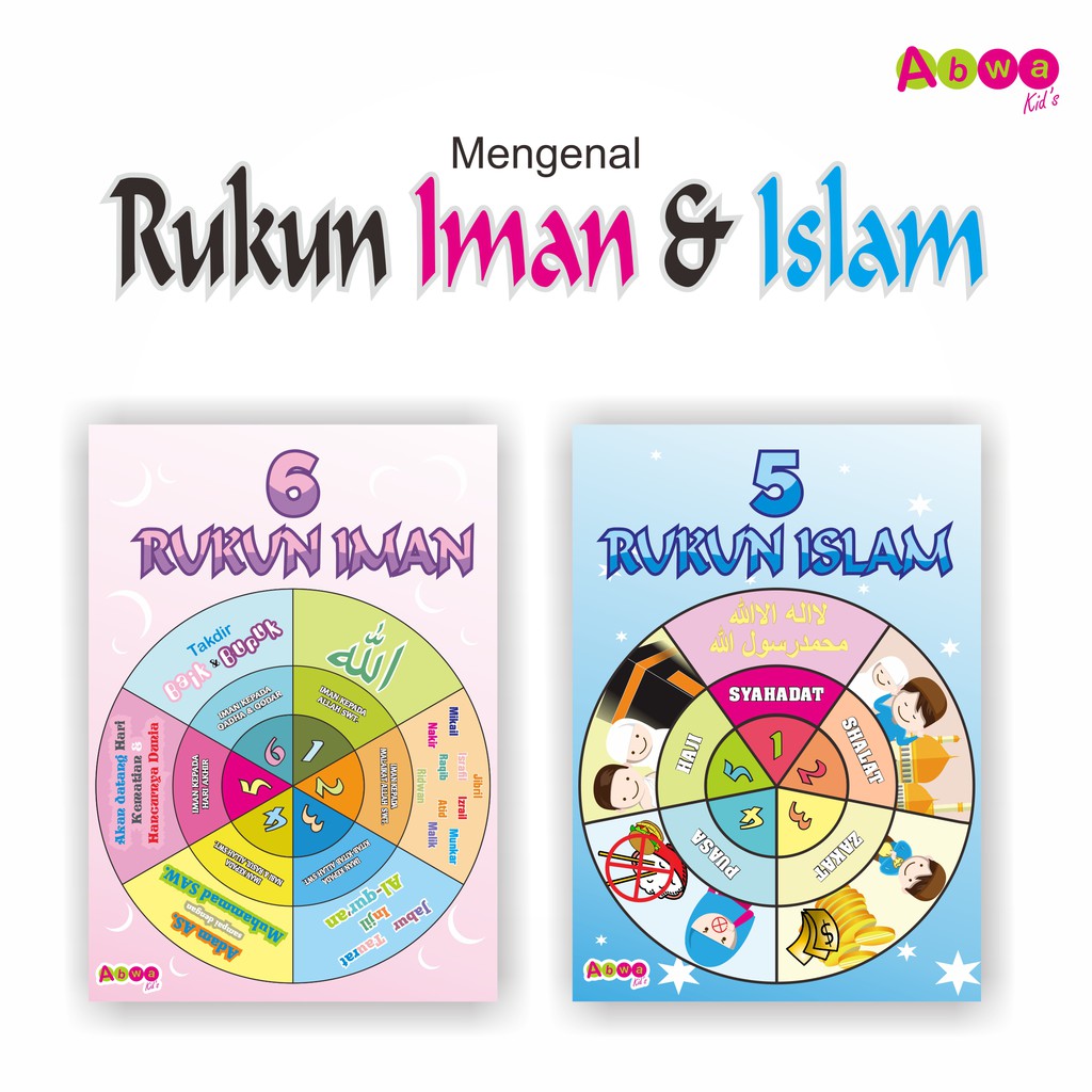 Jual Mainan Edukasi Anak Rukun Iman & Islam - Flash Card Montessori ...