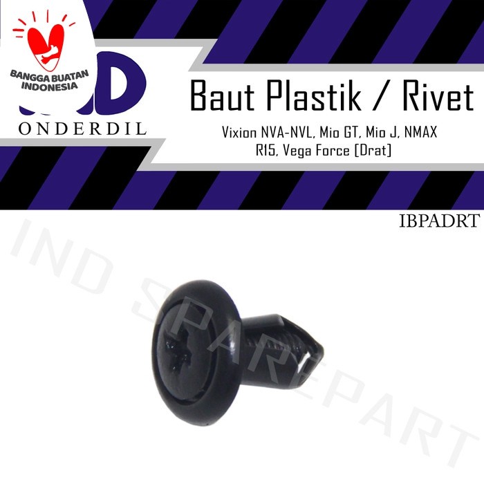 Jual IND Onderdil Baut-Baud Rivet Kancing-Klip Plastik Drat NMAX/Mio J ...