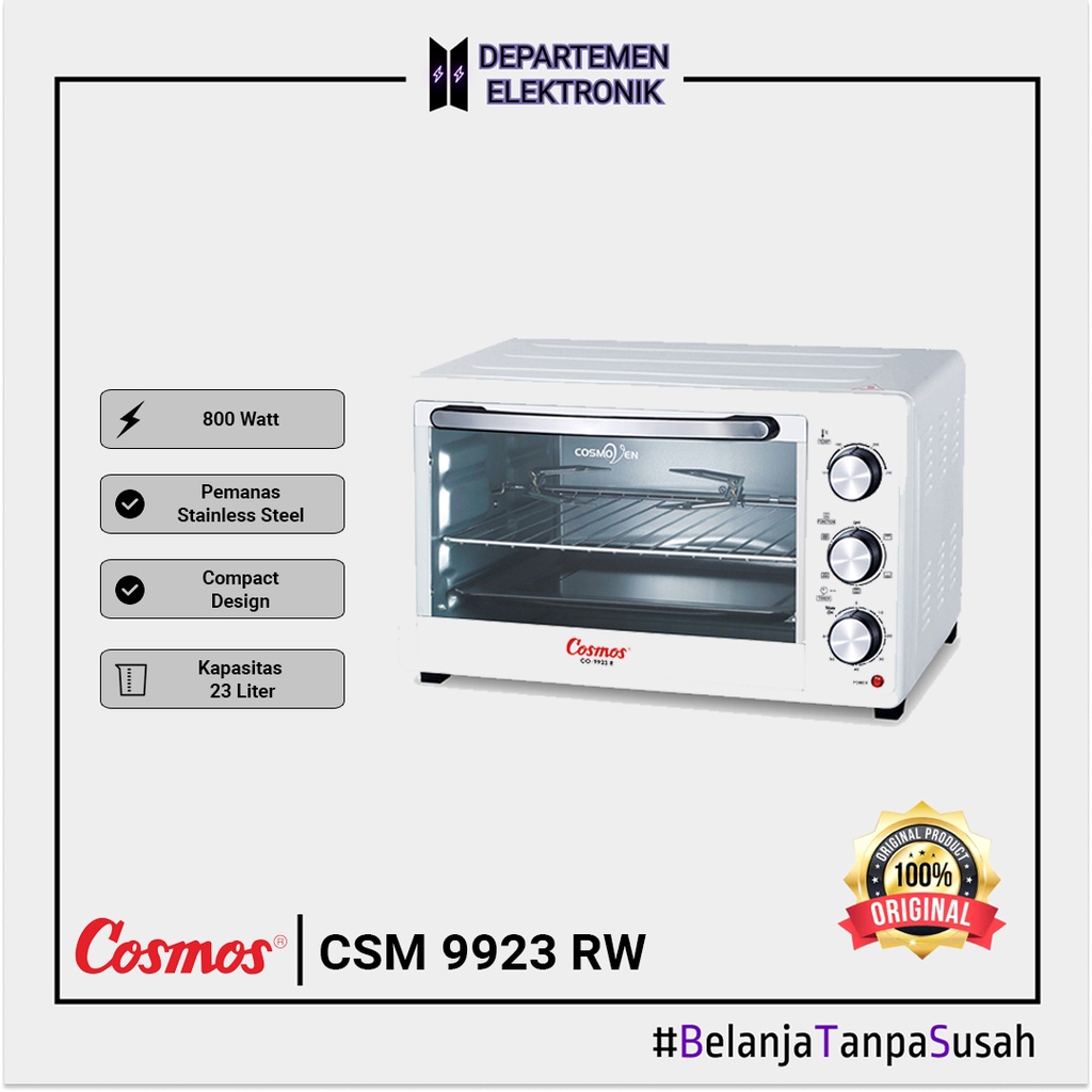 Jual Cosmos CO 9923 RW (white) – Oven Rotisseries Stainless 23 Liter ...