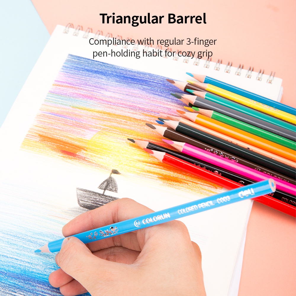 Jual Deli Pensil Warna 12 18 24 36 Warna Menghasilkan Warna Warni Yang