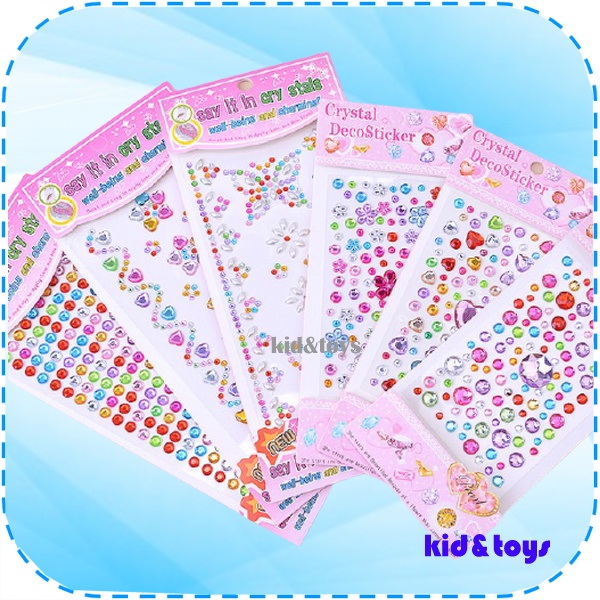 Jual 1 lembar Stiker Kristal Crystal Sticker DIY Mainan Tempel Stiker ...