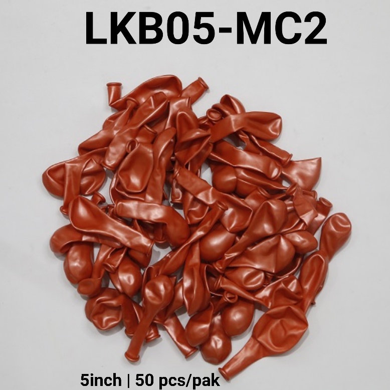 Jual LKB05 M Balon Latex 5 Inch 1 Pak Isi 50 Metalik Tebal Aneka Warna