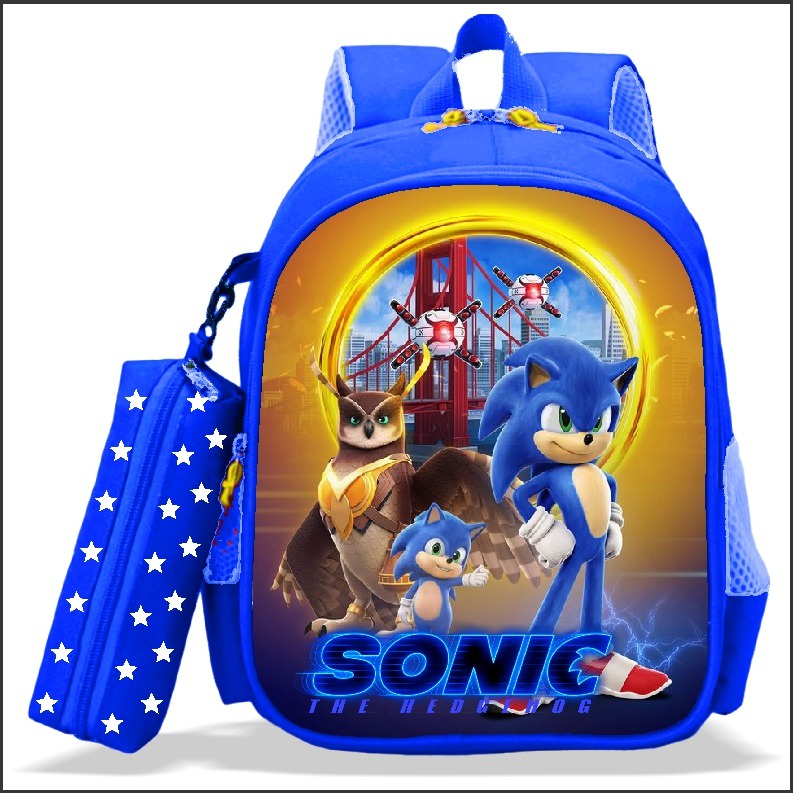 Jual PREMIUM Tas Ransel Sekolah Anak Karakter SONIC The Hedgehog