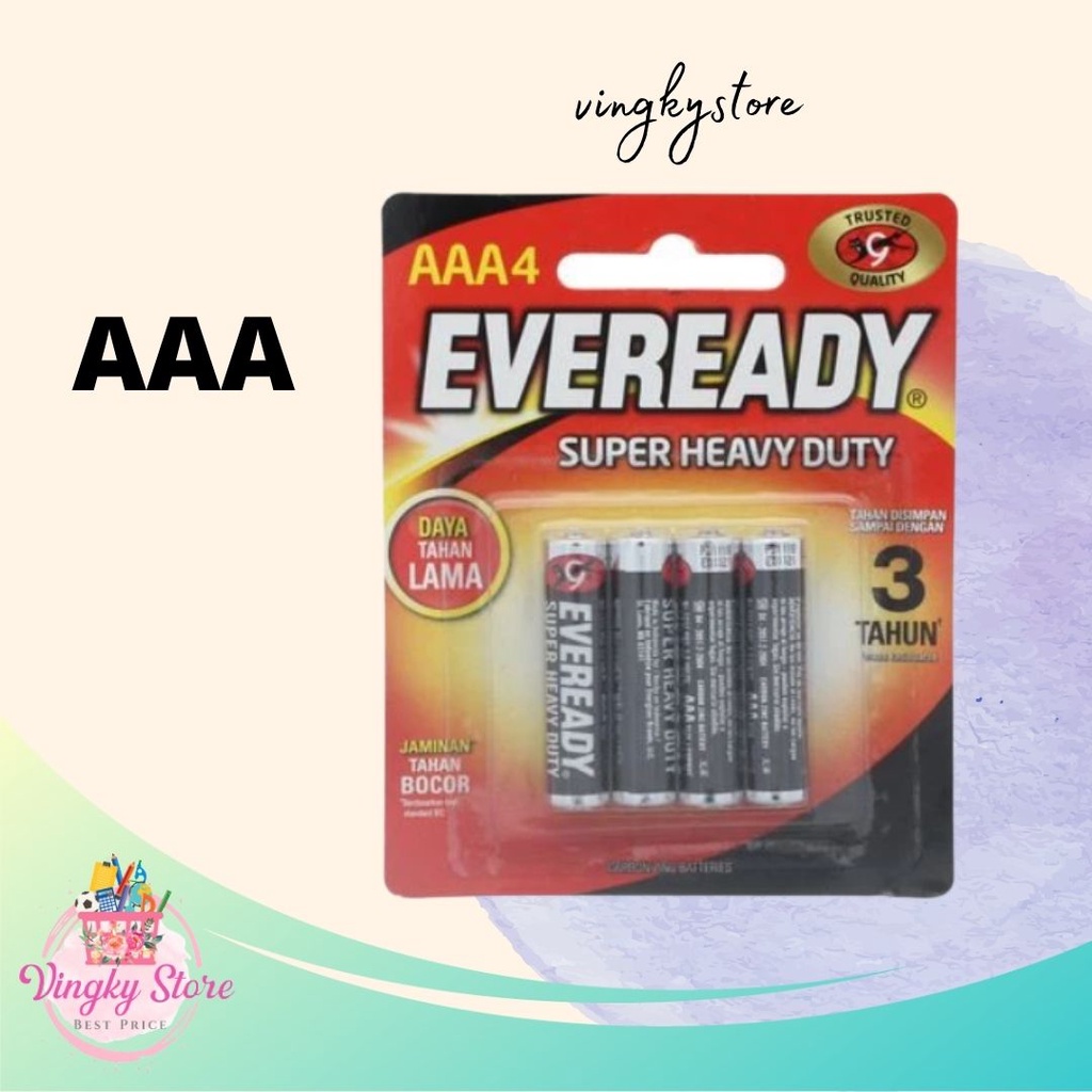 Jual Baterai Eveready Super Heavy Duty Baterai AAA | Shopee Indonesia