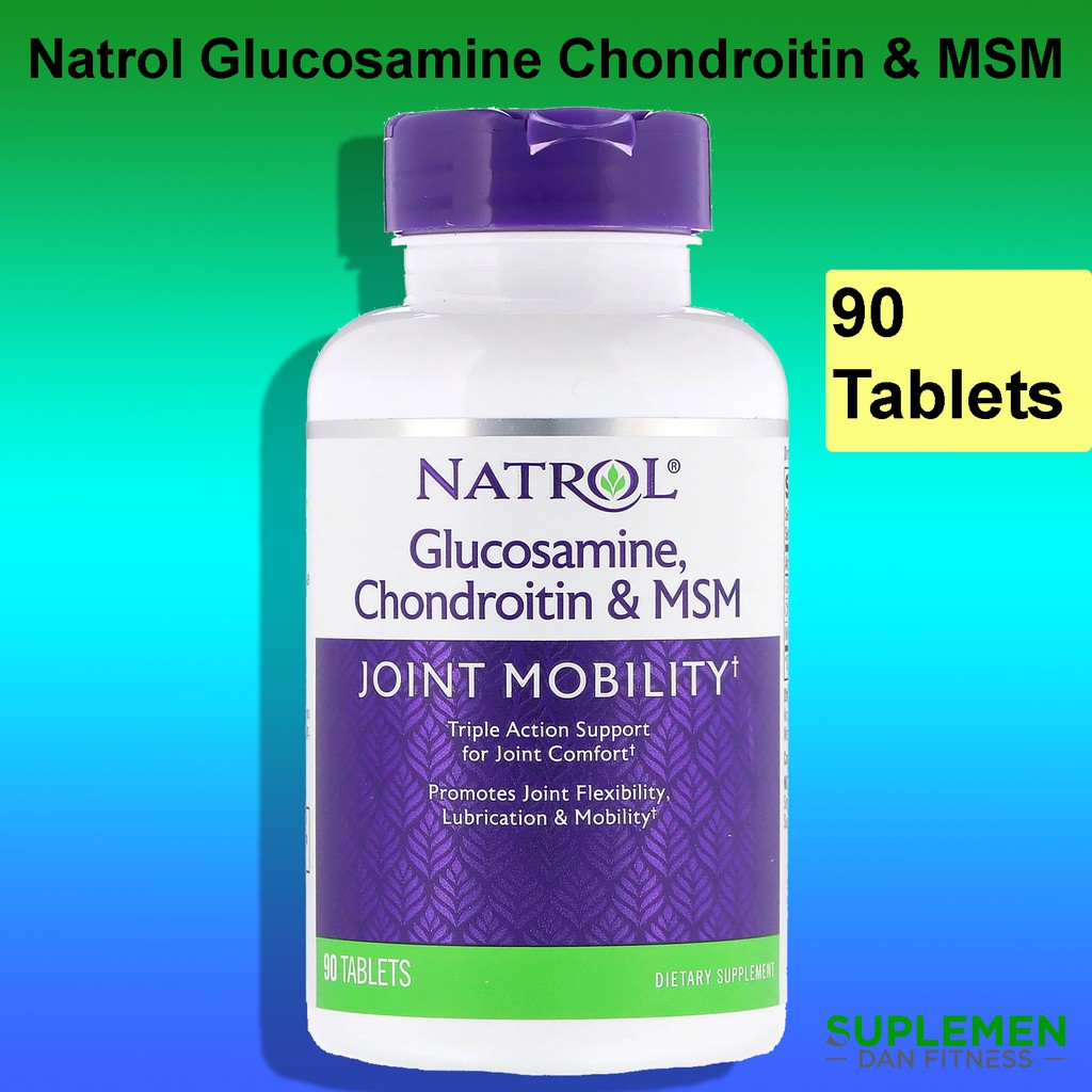 Jual Natrol Glucosamine Chondroitin & MSM 90 Tablets Glucosamin ...