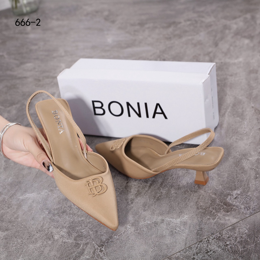 Jual BO LOGO Double-B High Heels Pointed Toe Sandals 666-2 | Shopee ...