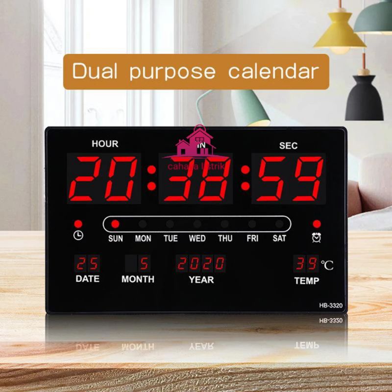 Jual Jam digital Dinding & Meja Digital Clock LED Merah / Biru / Hijau ...