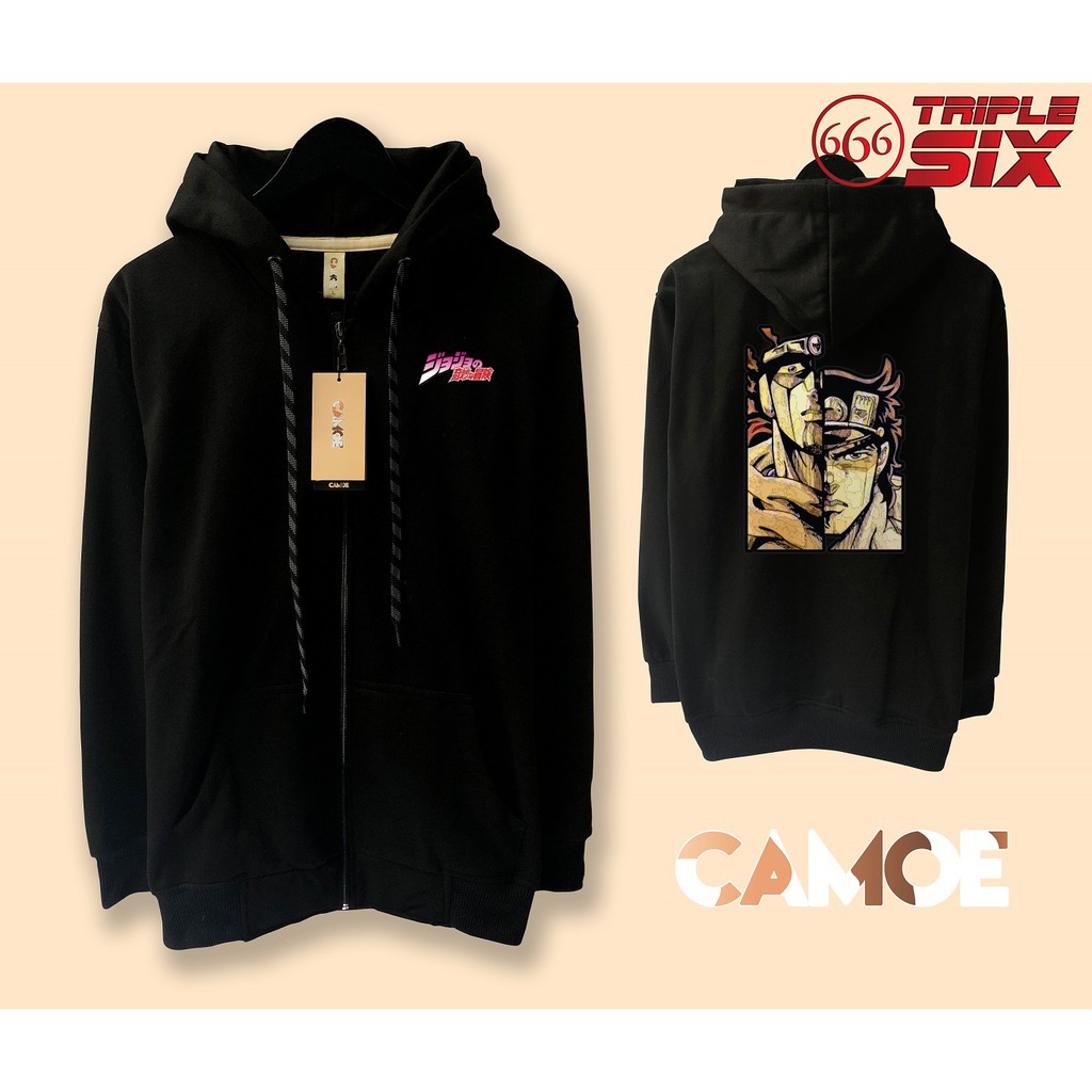 Jaket Hoodie Zipper Anime Jotaro Star Platinum Jojo bizarre Adventure