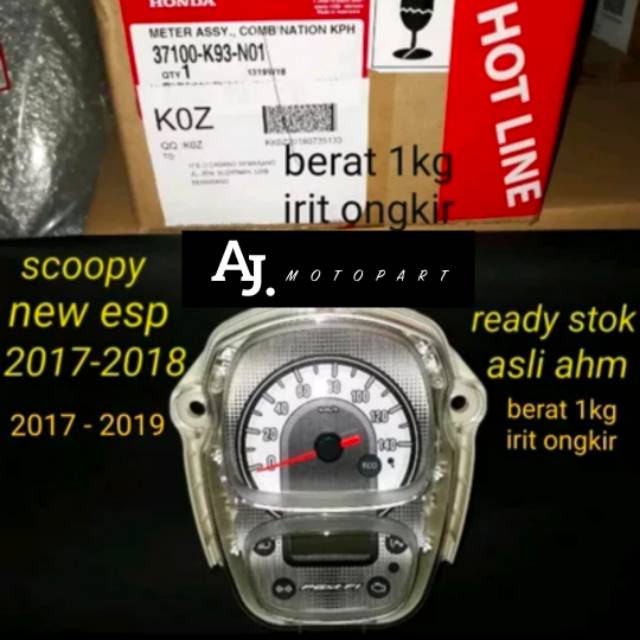 Jual Speedometer scoopy new esp 2017/2018 ori ahm | Shopee Indonesia