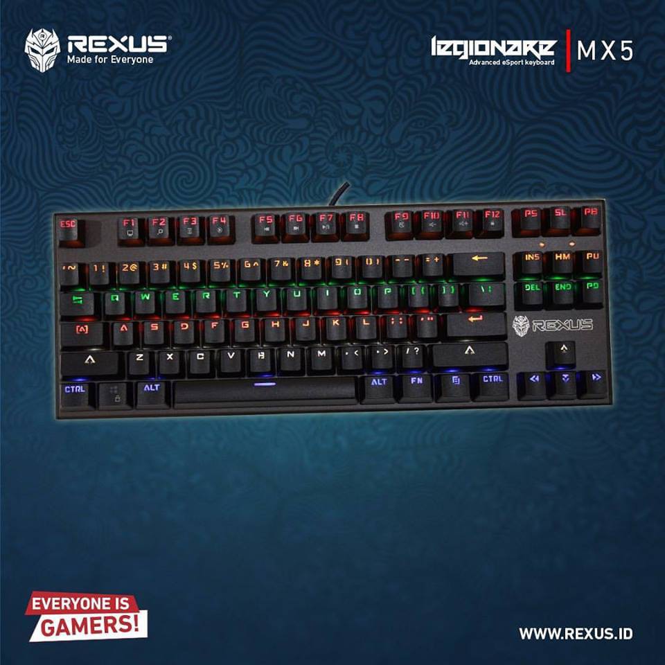 Jual REXUS LEGIONARE MX5 | MECHANICAL TKL | Shopee Indonesia
