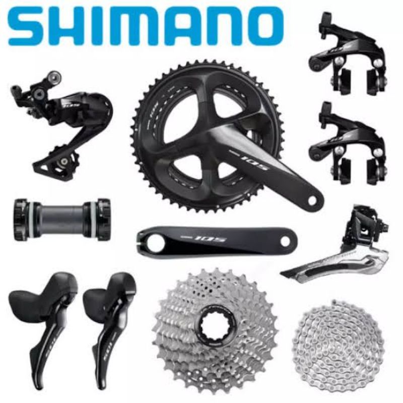 Shimano 105 R7000 Complete Road Groupset - 50/34t Crankset, 175mm, 25t/28t Cassette, Brake Version