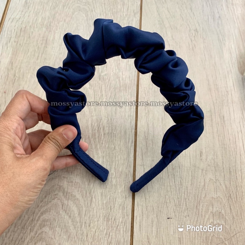 Jual Bando Scrunchie Korea Bando Kerut Headband Ruffle Shopee Indonesia 