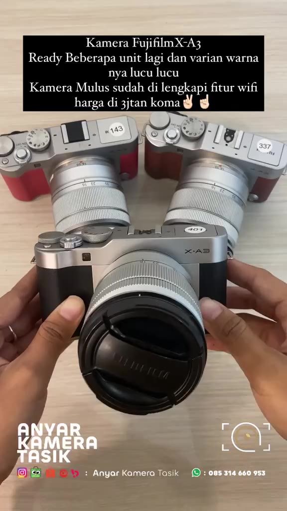 Jual kamera FUJI FILM XA3 XA-3 16-50MM FULLSET MURAH MIRORRLESS
