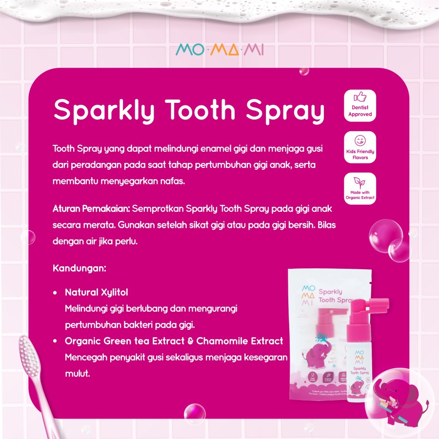 Jual Momami Sparkly Tooth Spray 20ml - Semprotan Perawatan Gigi Anak ...