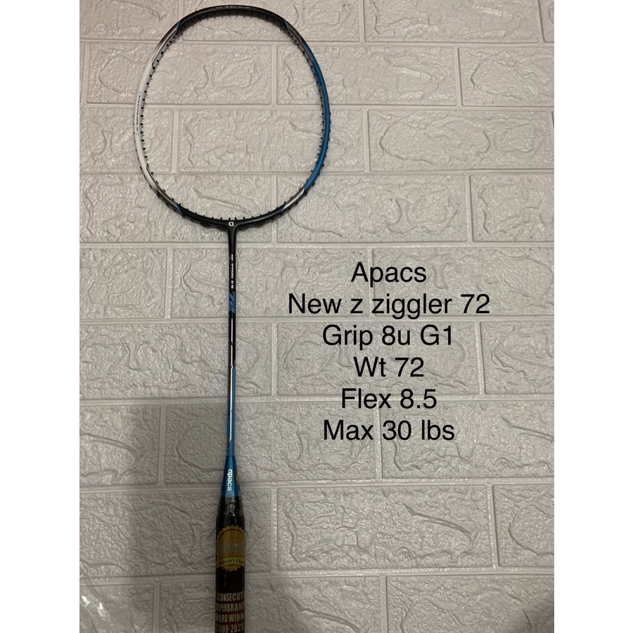 Jual Raket Badminton APACS NEW Z ZIGGLER 72 grip 8u G1 ORIGINAL