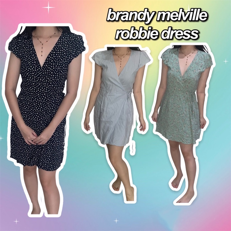 Jual Brandy Melville Robbie Dress in Blue BNWT