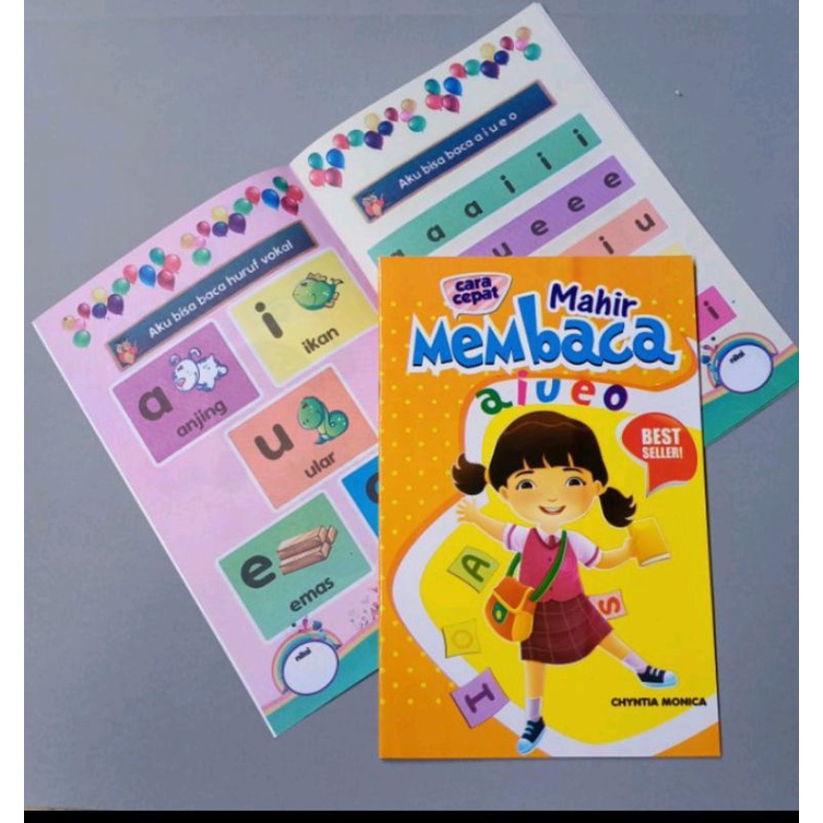 Jual Buku Cara Cepat Mahir Membaca (AIUEO) Full Color Untuk PAUD / TK