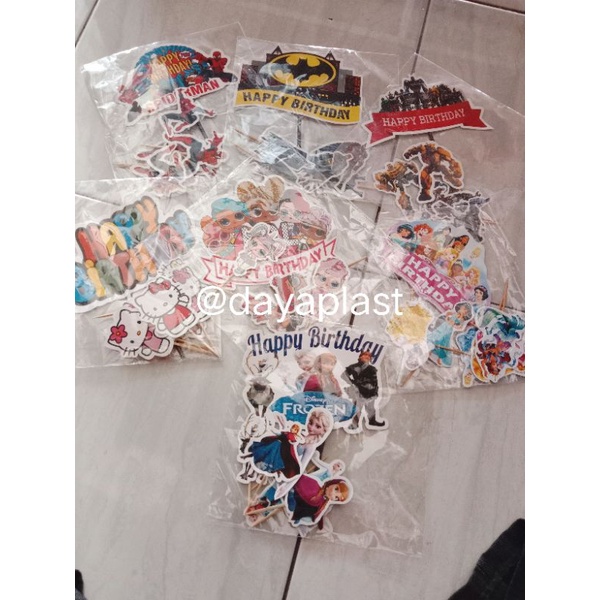 Jual TOPPER KARAKTER KUE ULANG TAHUN | Shopee Indonesia