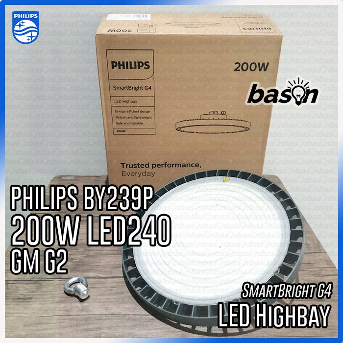 Jual PHILIPS BY239P 200W LED240 220V - SmartBright LED Highbay G4 IP65 ...
