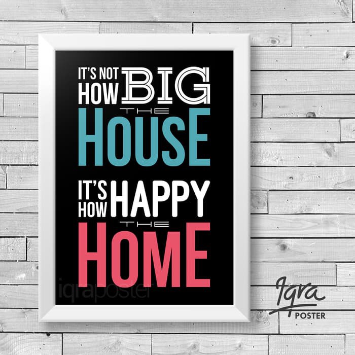 Jual Poster & Bingkai Motivasi Keluarga - Home House BW - Hiasan ...