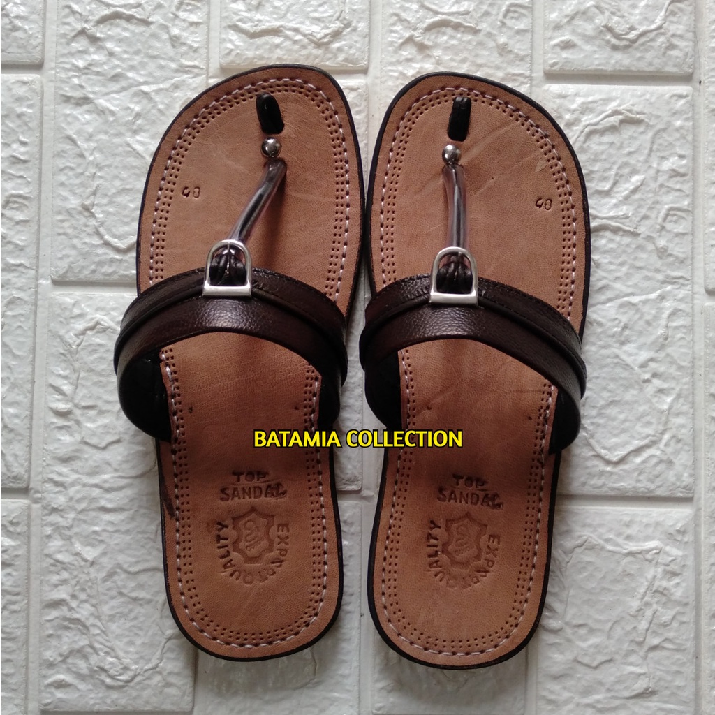 Jual Sandal Tarumpah Kulit Pria Sendal Jajaka Awet Kuat Murah Shopee