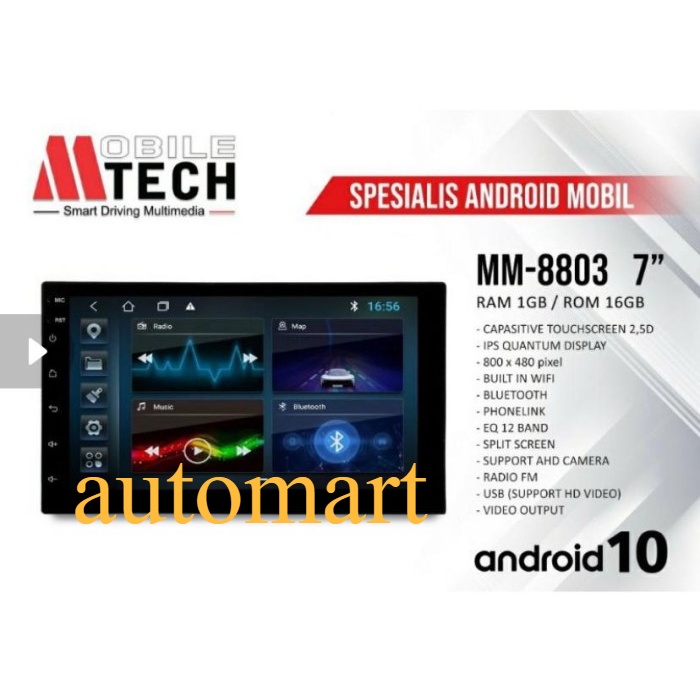 Jual Head Unit Android 7 Inch Double Din MobileTech MM-8803 RAM 1GB ...