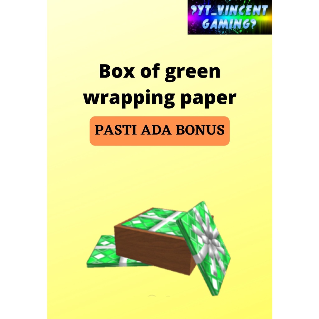 Jual Box of green wrapping paper mm2 Murder Mystery 2 Roblox Shopee