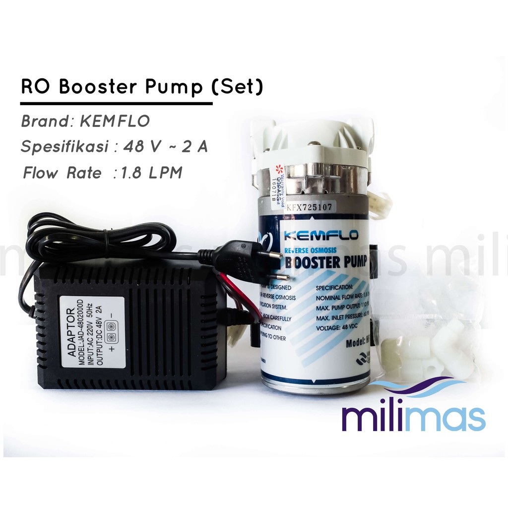 Jual KEMFLO RO Booster Pump (Set) 48 Volt 2 Ampere Shopee Indonesia