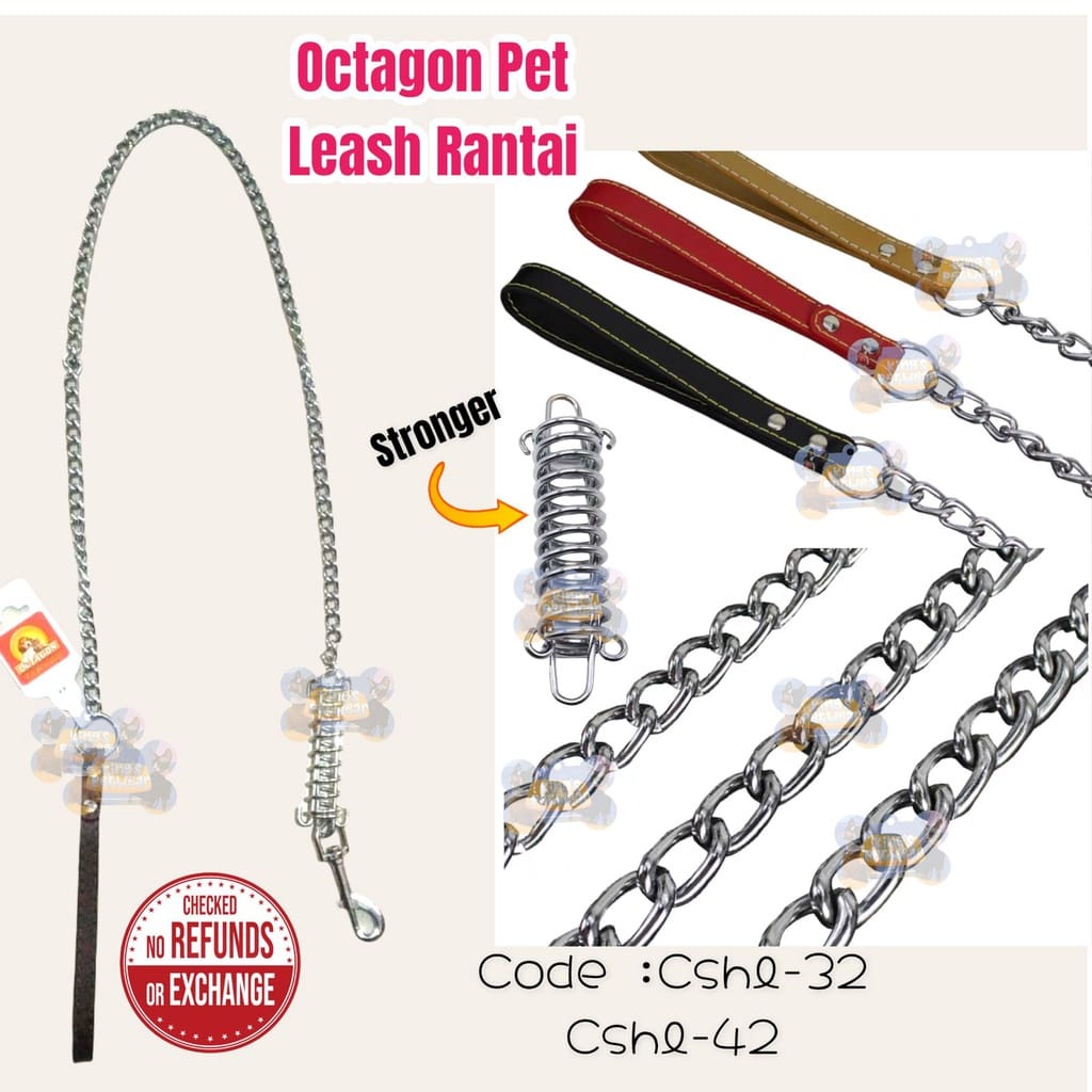 Jual OCTAGON LEASHES CSHL42 / Rantai Untuk Anjing / Tali Untuk Anjing