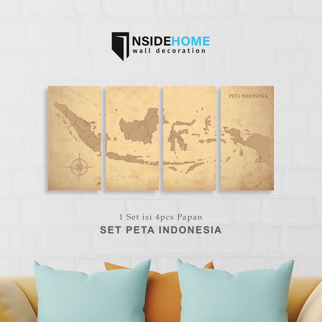 Jual IHome.id - [1 SET] Gambar Dinding Aesthetic Wall Decor Peta ...