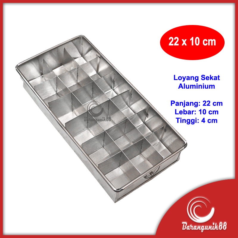 Jual Loyang Sekat Aluminium 22x10 30x10 20x20 Loyang Kue Brownies Roti