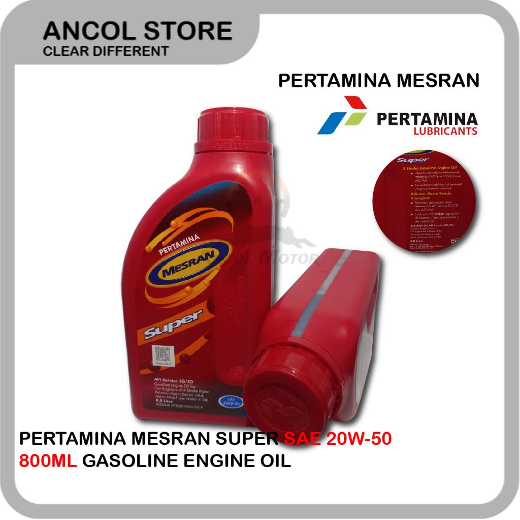 Jual Oli Pertamina Mesran Super SAE 20w50 Motor Bebek 800 Ml | Shopee ...