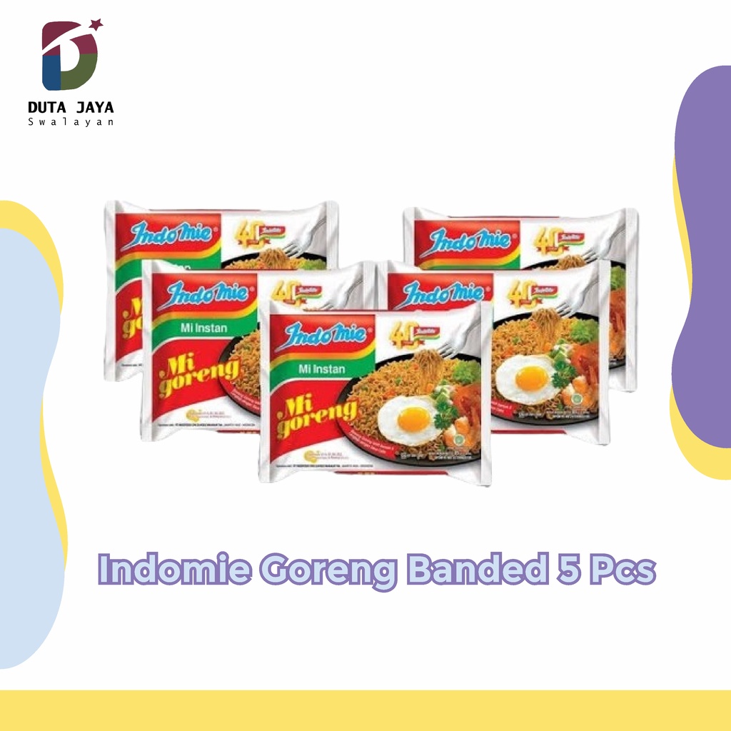 Jual Mie Instan Indomie Mi Goreng 85 Gram Banded Isi 5 Pcs | Shopee ...