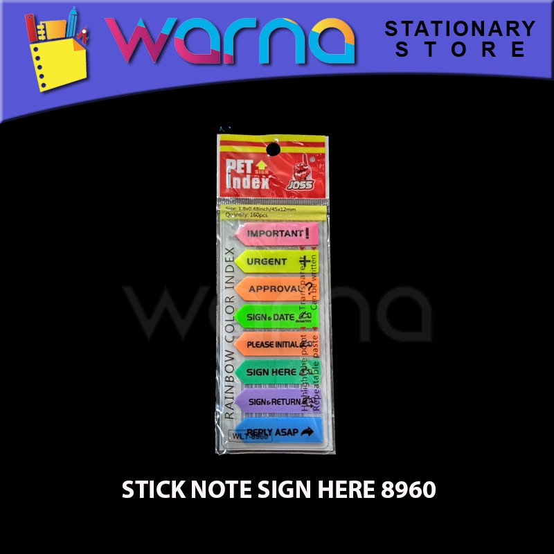 Jual STICK NOTE SIGN HERE 8960 | Shopee Indonesia