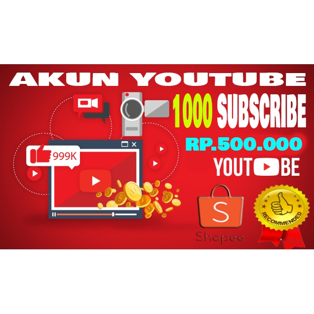 Jual Akun Youtube 1000 Subscribe + 4000 Jam Siap Monetization LIMITED ...