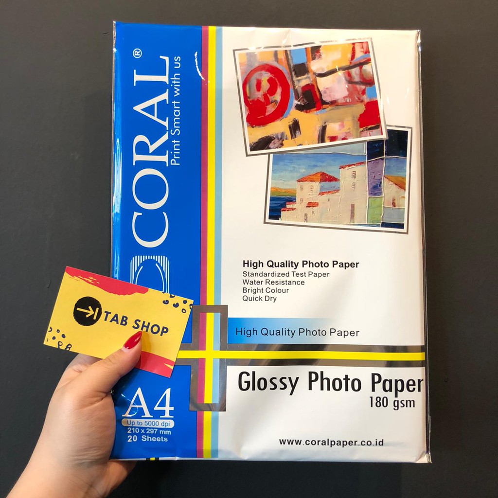 Jual Tab Shop Coral Glossy Photo Paper 180 Gsm A4 20 Sheets Coral