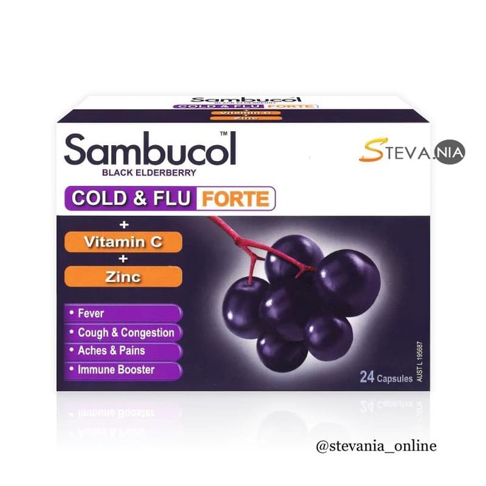 Jual Sambucol Cold and Flu Forte Capsules Original Shopee Indonesia