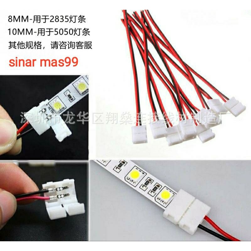 Jual Connector Lampu LED Strip 2835/3528/3038/5050 2PIN DC | Shopee ...