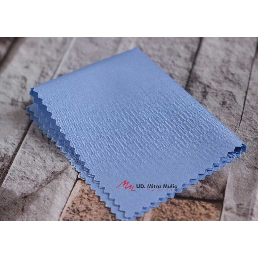 Jual Kain Ribstop Drill Istex, Bahan Seragam, Kode 327 Warna Biru Muda ...